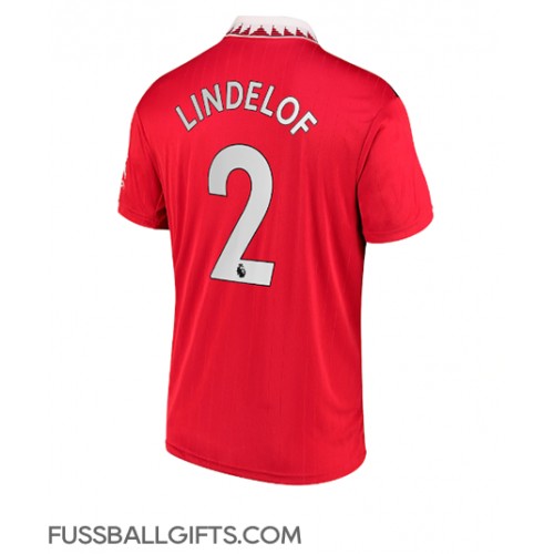 Manchester United Victor Lindelof #2 Fußballbekleidung Heimtrikot 2022-23 Kurzarm